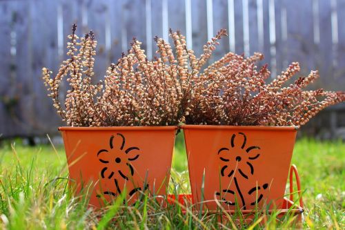 heather flower pot decoration