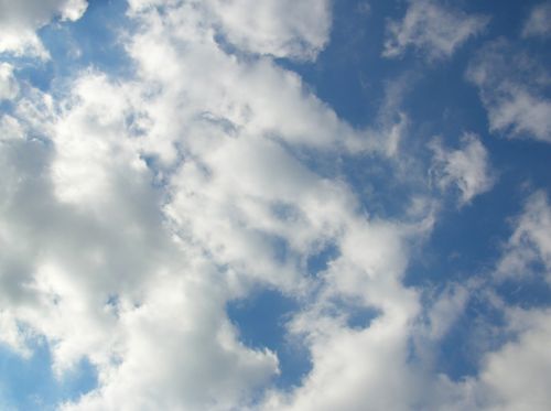 Heavenly Blue Sky With Clouds