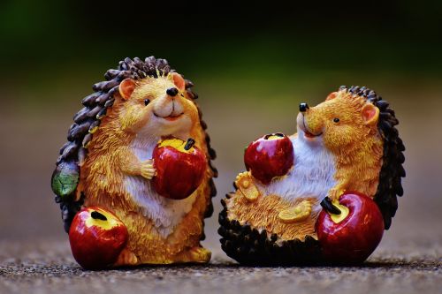 hedgehog figures decoration