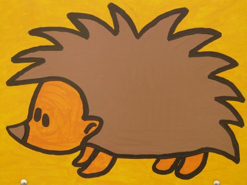 hedgehog cartoon character drawing