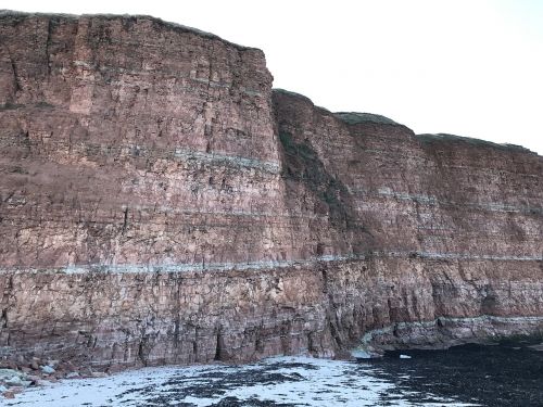 helgoland cliff sea island