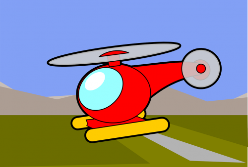 helicopter red colouring book