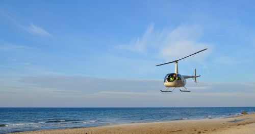 helicopter beach baltic sea