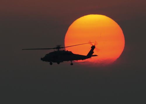 helicopter military sun