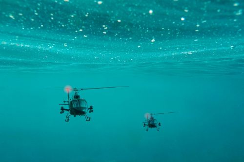 helicopters submarine water