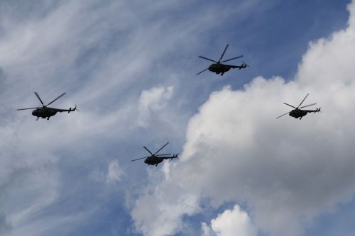helicopters military parade the military