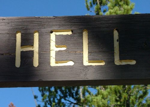 hell sign warning