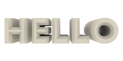 hello 3d text 3d