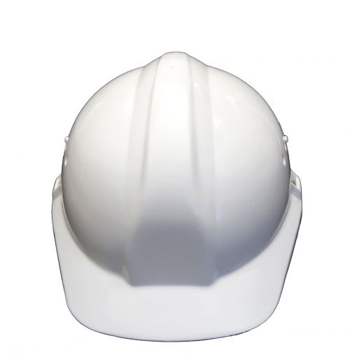 helmet white employee