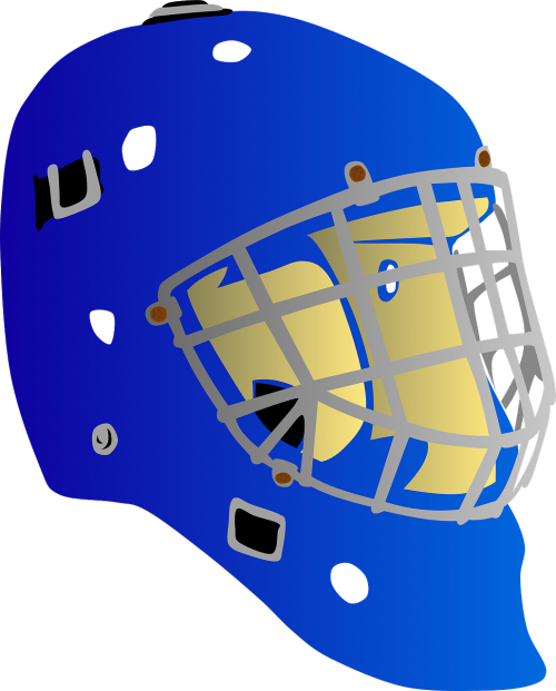 helmet hockey goalie
