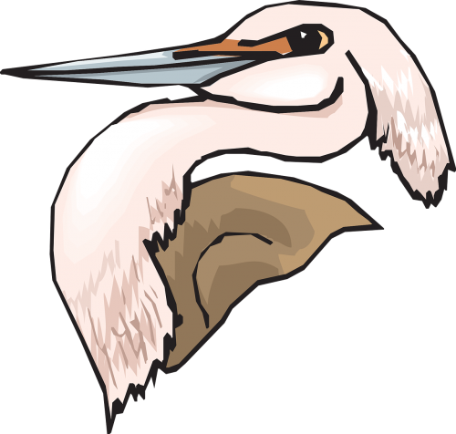 heron head pink