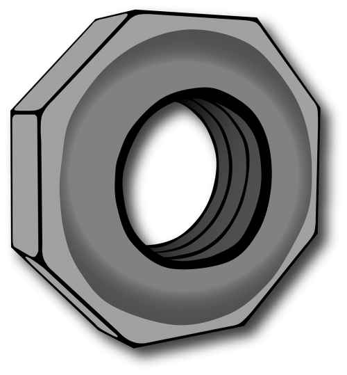 hexagon grey nut