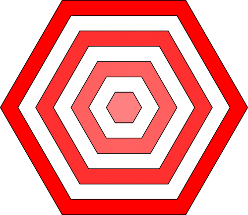 hexagon red sign