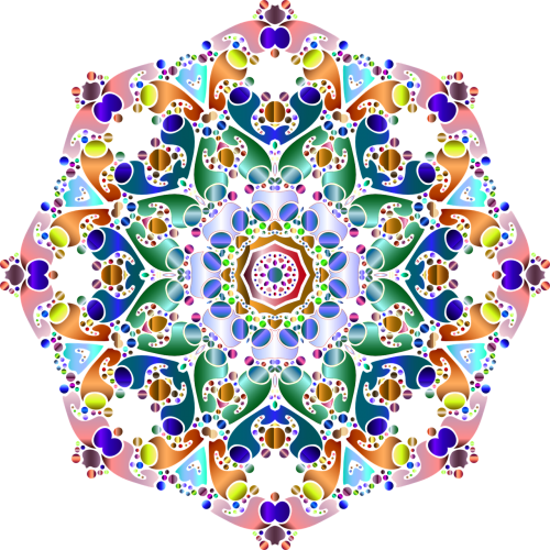 hexagonal star colorful