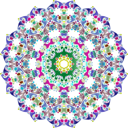 hexagonal star colorful