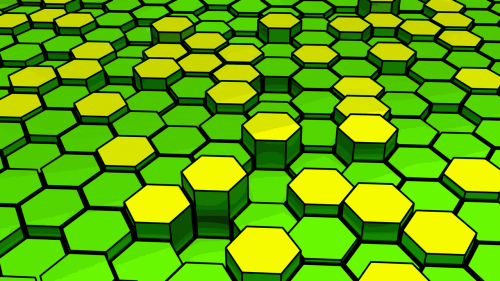 hexagons image using