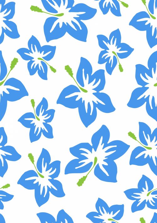 Hibiscus Flowers Wallpaper Pattern