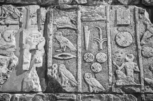 hieroglyph old stone