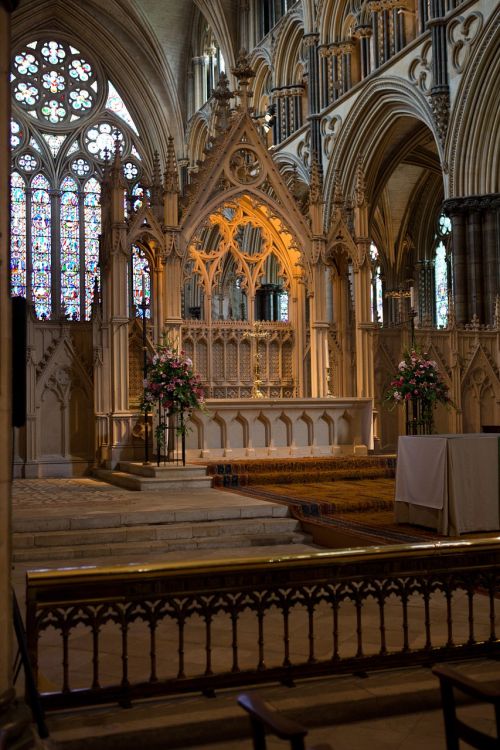 high altar lincoln cathedral carved stone