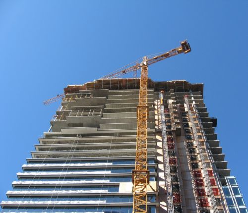 High Crane Skyscraper Construction