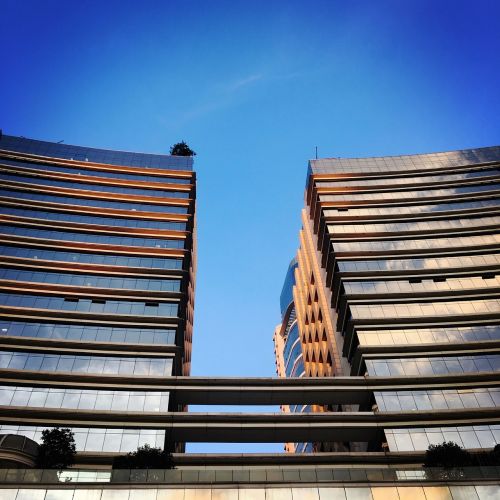 high german landmark blue sky office