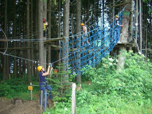 high ropes course climbing forest gruentensee