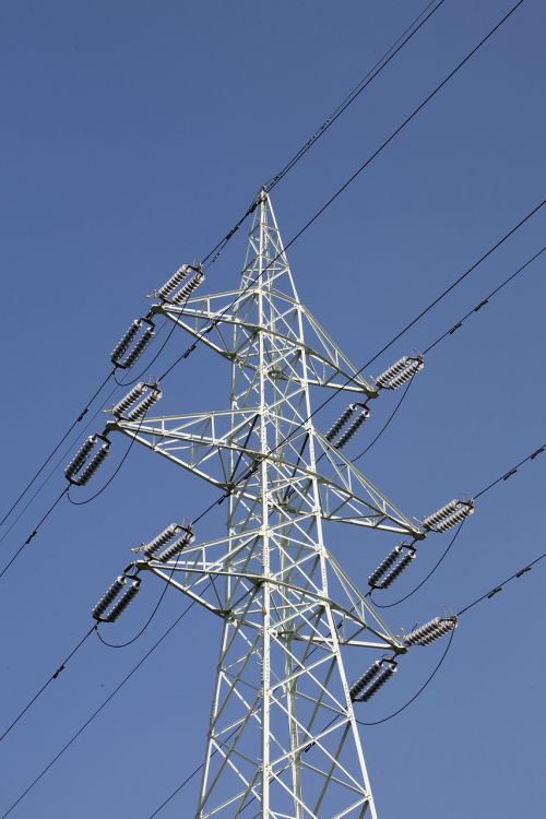 high-voltage lines frontline iron tower