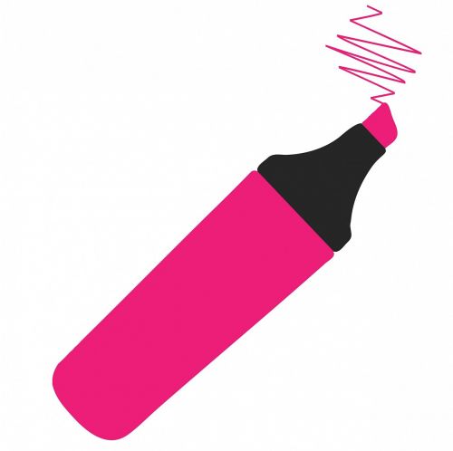 highlighter pen marker pen pink