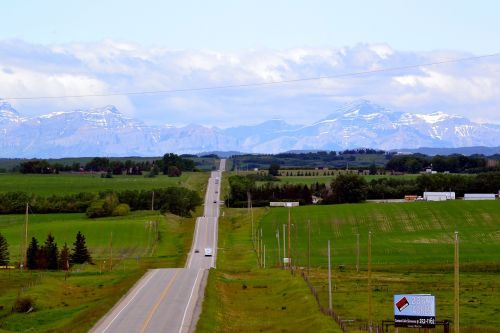 highway foothills mountains