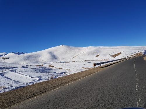 highway road snow