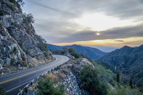 highway  road  mountains