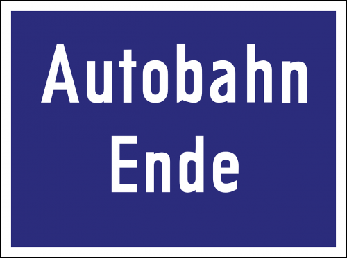 highway end road sign