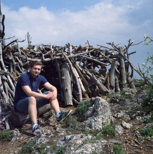 hiking rest young