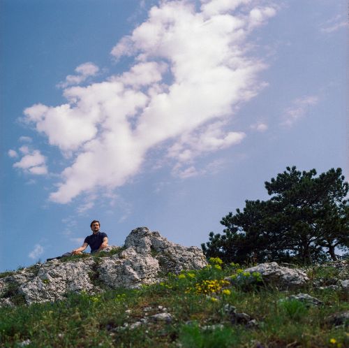 hiking rest young