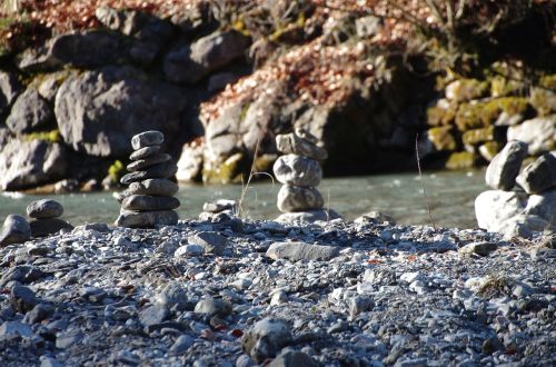 hiking river stones