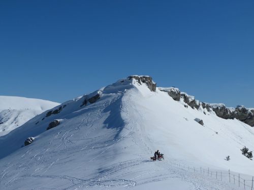 hiking mountain winter