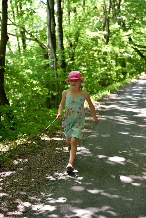 hiking walk girl