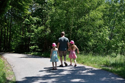 hiking walk family