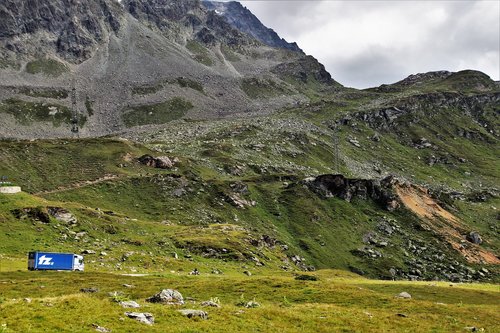 hiking trails  julierpass  the alps