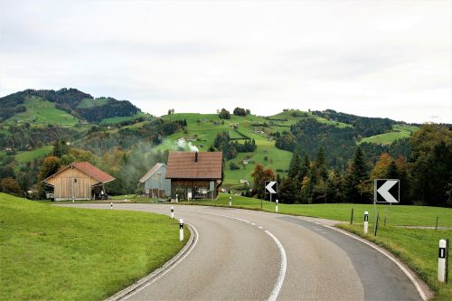 hills highway mountain village