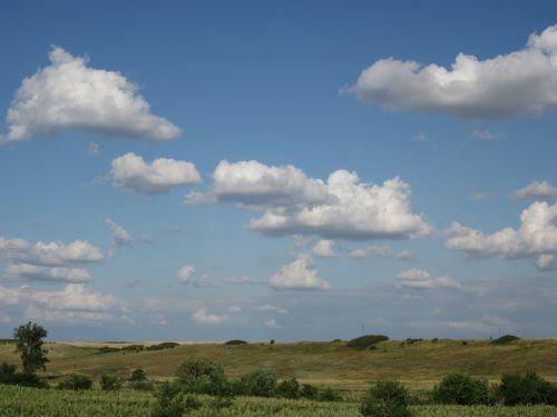 hills clouds landscape