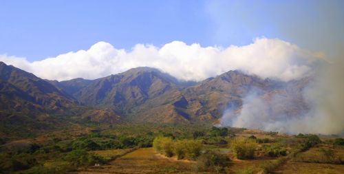 hills mountains clouds