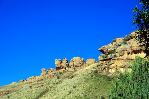 Hillside And Rock Formations