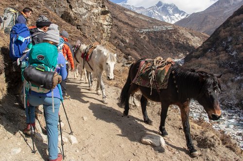 himalayas  nepal  hiking