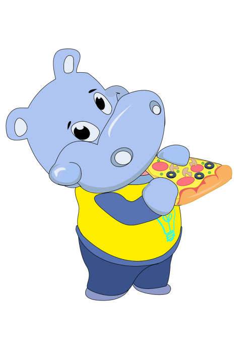 hippo figure eats