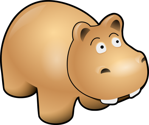 hippo brown mammal