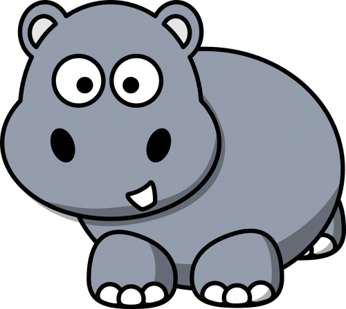 hippo cartoon happy