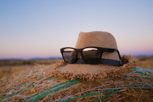 hipster hat sunglasses