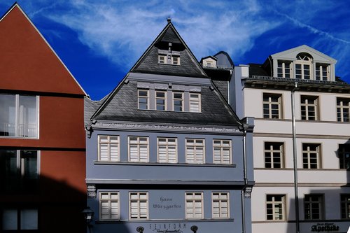 historic center  facade  frankfurt