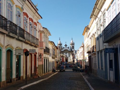 historic city street são joão del rey